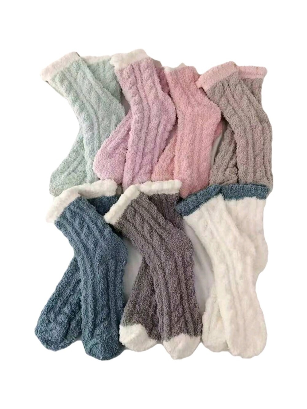 7 Pair Of Thick Fuzzy Socks